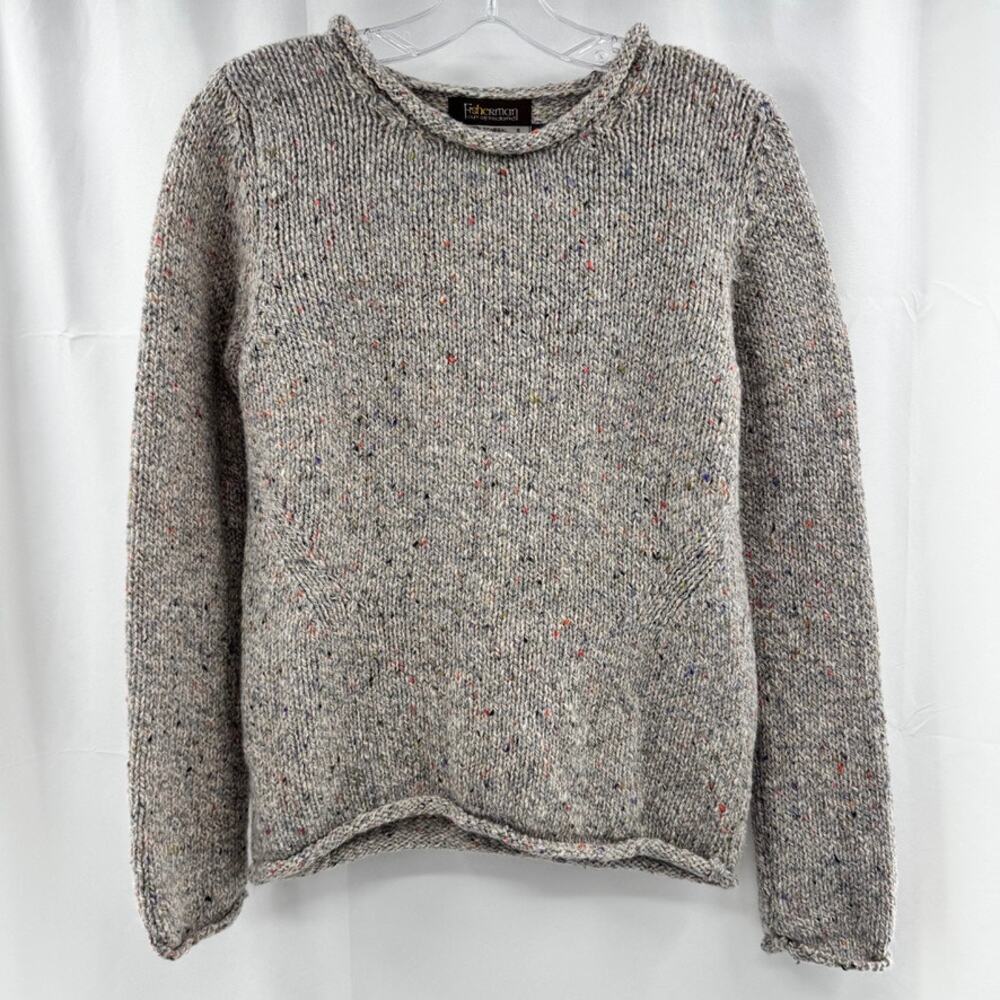 Fisherman Out of Ireland Wool Rolled Neck Sweater Sz S